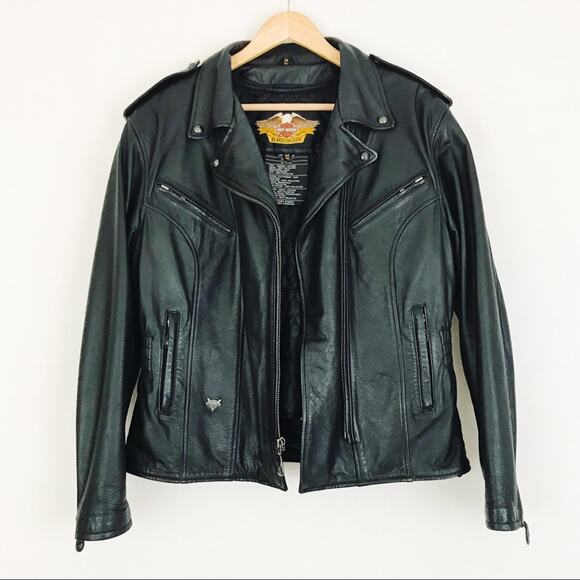 Vintage 90’s Harley-Davidson Genuine Leather Jacket in Black | Size M - Picture 12 of 14